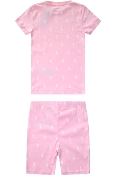 Polo Ralph Lauren Underwear for Girls Polo Ralph Lauren Carmel Pink Cotton Underwear Set