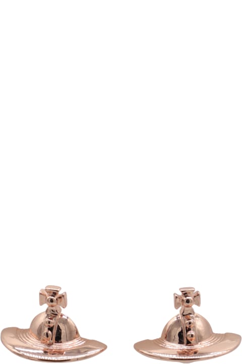【関税・送料込み】VIVIENNE WESTWOOD PINK BRASS EARRINGS Vivienne Westwood Pink Brass Earrings | italist
