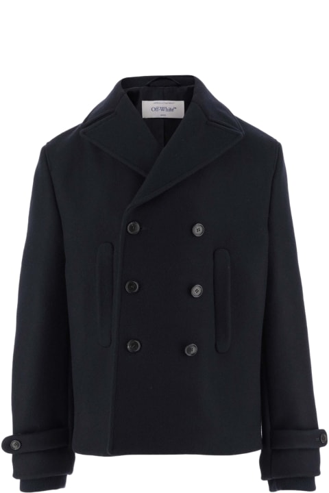 Off-White Coats & Jackets for Men Off-White Double-breasted Peacoat
