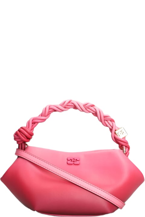 Ganni Shoulder Bags for Women Ganni Bou Shoulder Bag In Rose-pink Leather