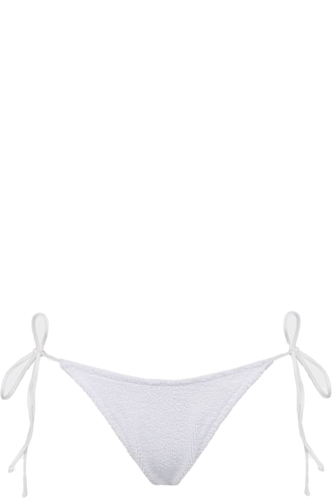Fashion for Women MC2 Saint Barth Woman White Crinkle Swim Briefs With Side Laces