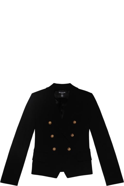 Balmain Coats & Jackets for Girls Balmain Black Viscose Blend Blazer