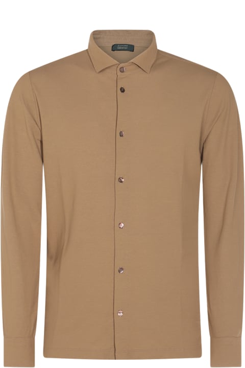 Zanone Clothing for Men Zanone Beige Cotton Shirt