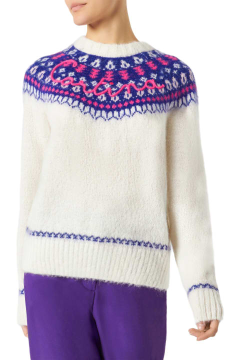 MC2 Saint Barth for Women MC2 Saint Barth Woman Nordic Sweater With Cortina Embroidery