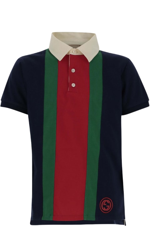 Gucciのボーイズ Gucci Cotton Polo Shirt With Logo
