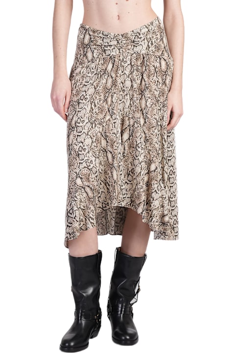 Homeware Isabel Marant Olena Skirt In Beige Silk