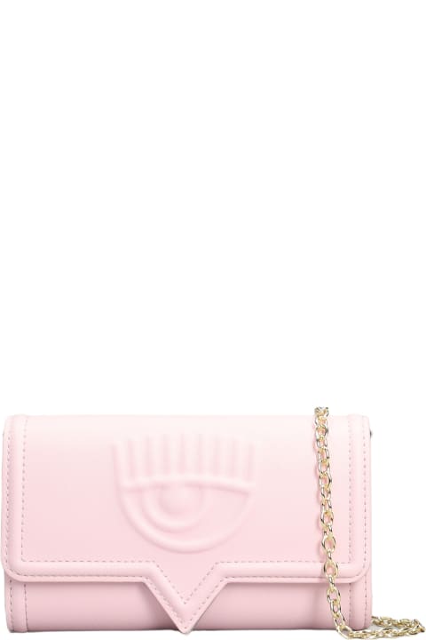 Chiara Ferragni Shoulder Bags for Women Chiara Ferragni Clutch In Rose-pink Faux Leather