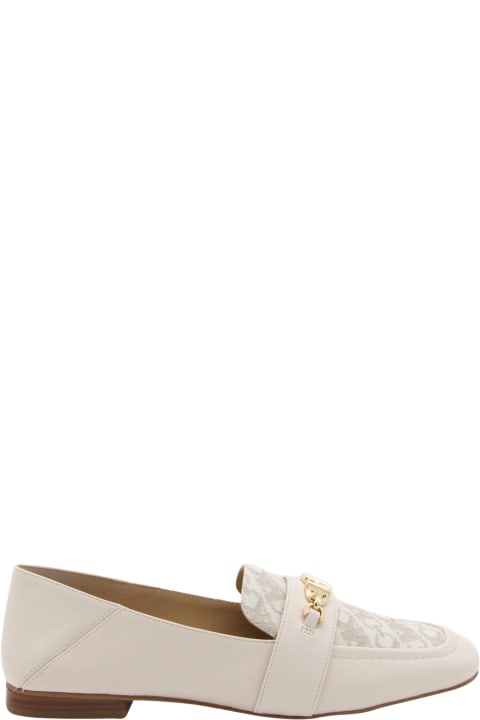MICHAEL Michael Kors Women MICHAEL Michael Kors Cream Leather And Canvas Tiffanie Loafers