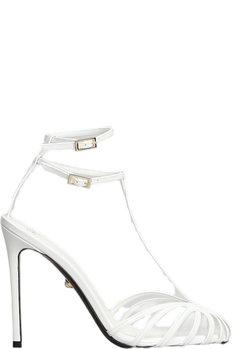 Homeware Alevì Stella 110 Sandals In White Patent Leather