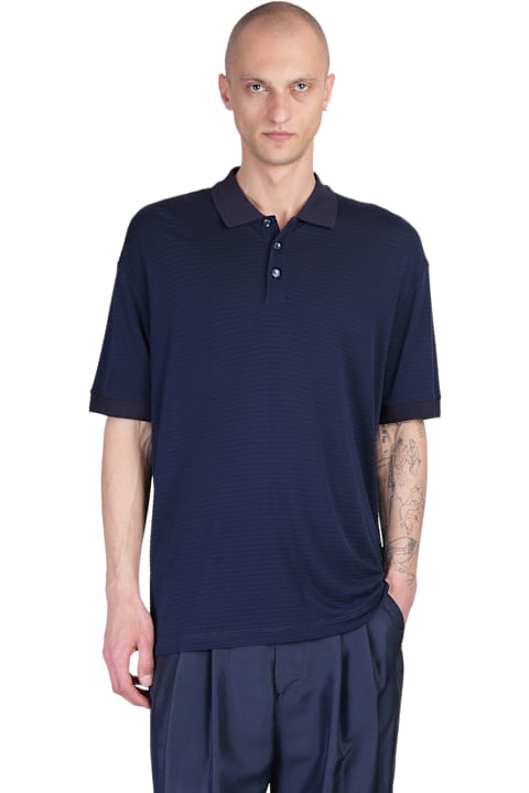 Giorgio Armani for Men Giorgio Armani Polo In Blue Viscose