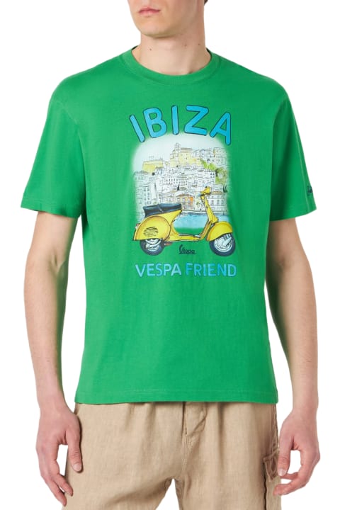 MC2 Saint Barth for Men MC2 Saint Barth Man Cotton T-shirt With Ibiza Vespa Print | Vespa® Special Edition