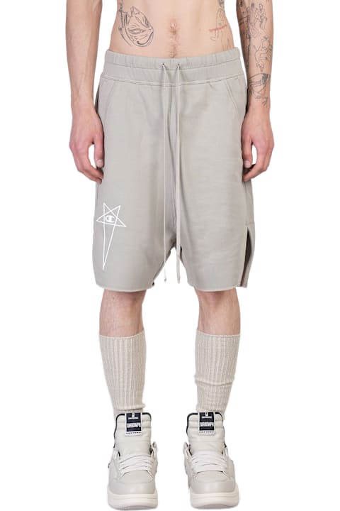 Rick Owens x Champion for Women Rick Owens x Champion Beveled Pods Shorts In Taupe Cotton