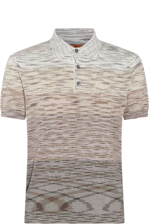 メンズ Missoniのトップス Missoni Beige Multicolour Cotton Polo Shirt