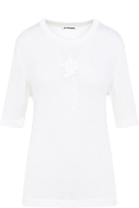 Jil Sander Topwear for Women Jil Sander Flower Crochet T-shirt