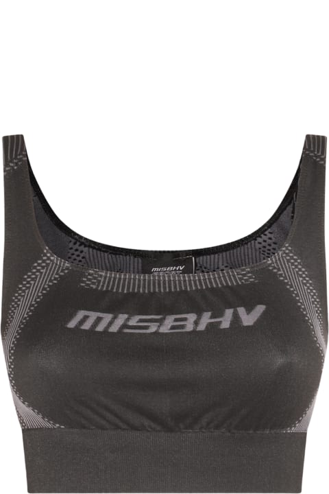 MISBHV Topwear for Women MISBHV Muted Black Stretch Sport Bra Top