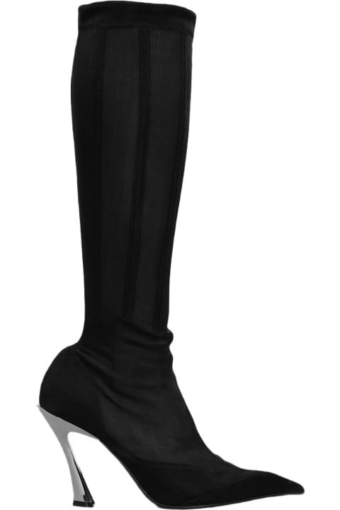 Mugler Boots for Women Mugler High Heels Boots In Black Nylon