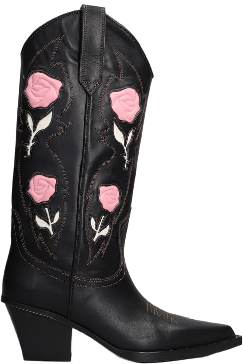 Paris Texas Shoes for Women Paris Texas Rosalia Texan Boots In Black Leather