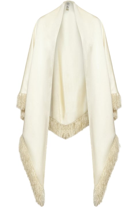 Totême Accessories for Women Totême Ivory Fringe Scarf