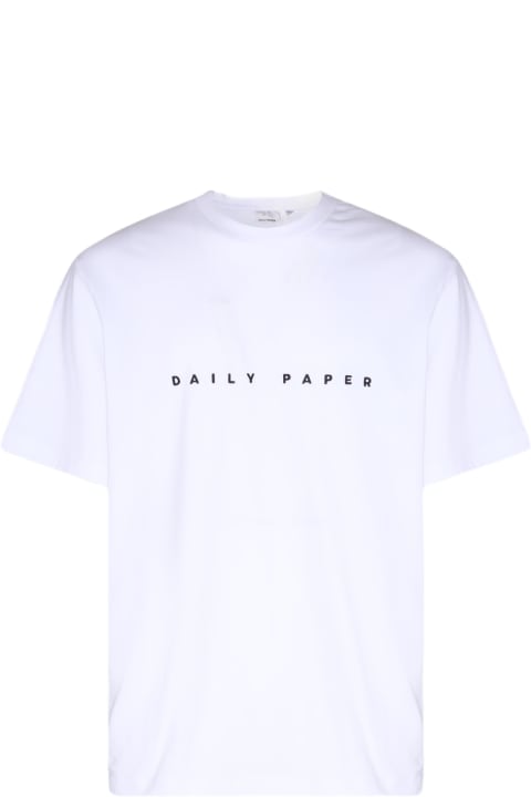 Daily Paper Topwear for Men Daily Paper White And Black Cotton T-shirt