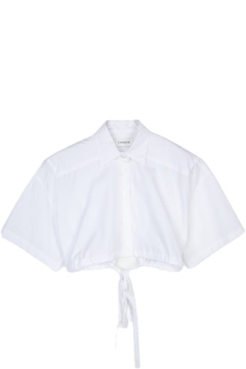 Crop Shirt Woman White poplin cropped shirt - Crop shirt