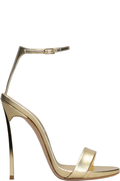 Casadei Sandals for Women Casadei Blade Sandals In Gold Leather