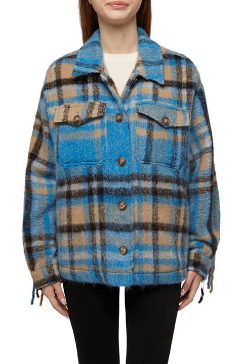 MC2 Saint Barth for Kids MC2 Saint Barth Woman Overshirt Jacket With Fringes
