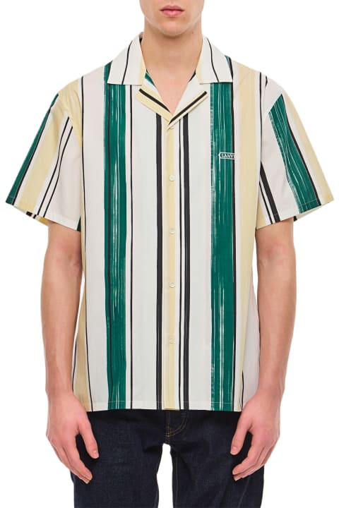 メンズ Lanvinのシャツ Lanvin Silk Printed Bowling Shirt