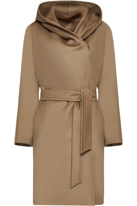 Newmang Hooded Wool Coat Max Mara Studio | italist