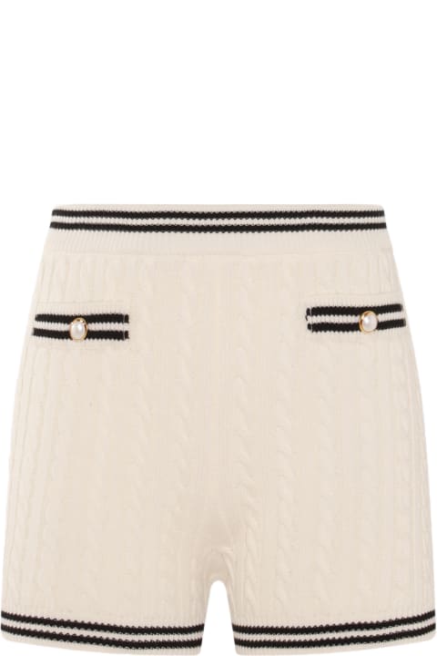Alessandra Rich Pants & Shorts for Women Alessandra Rich White Cotton Shorts