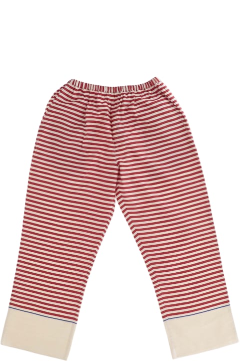 Péro Bottoms for Girls Péro Cotton And Silk Pants With Striped Pattern