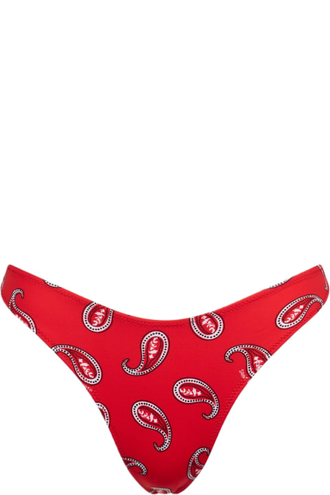 أدوات منزلية MC2 Saint Barth Woman Cheeky Swim Briefs With Paisley Print