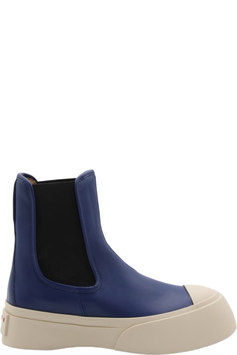 Marni Boots for Women Marni 'pablo' Blue Nappa Leather Ankle Boots