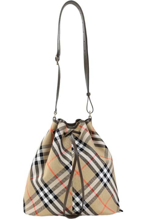 Shoulder Bags for Women Burberry Medium Drawstring Bucket