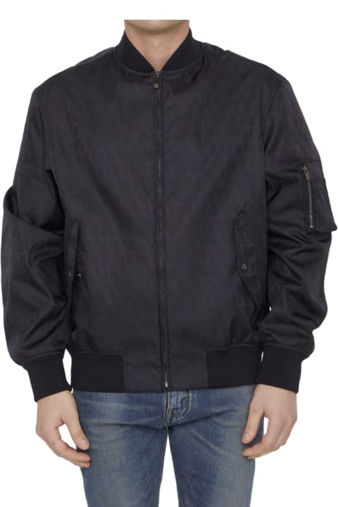 Coats & Jackets for Men Valentino 'toile Iconographe' Bomber Jacket