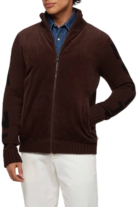 MC2 Saint Barth for Kids MC2 Saint Barth Brown Padded Jacket Whistler With Knitted Sleeves