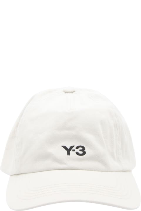 Y-3 Hats for Men Y-3 White And Black Cotton Baseball Cap