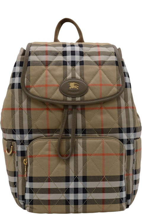 Burberry Beige Horseshoe Backpack