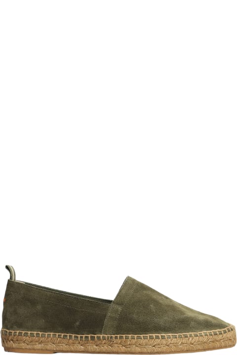 Loafers & Boat Shoes for Men Castañer Pablo T-186 Espadrilles In Green Suede