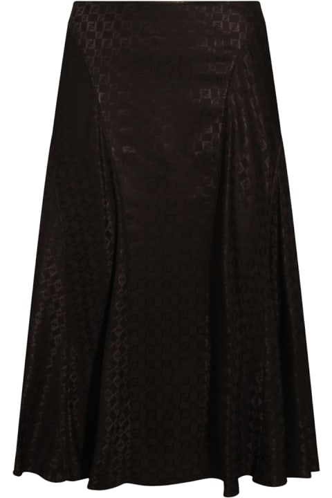 أدوات منزلية Fendi Brown Silk Skirt