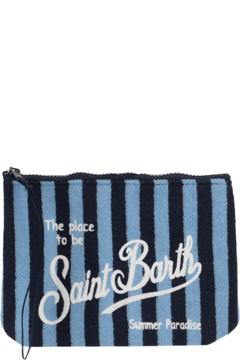 Clutches for Women MC2 Saint Barth Fabric Clutch Bag With Striped Pattern