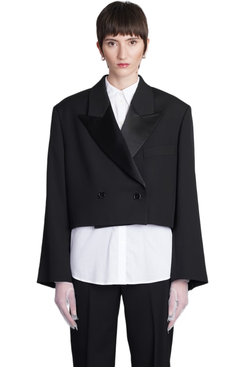 Acne Studios Coats & Jackets for Women Acne Studios Blazer In Black Polyester