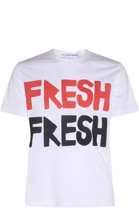 Topwear for Men Comme des Garçons White Cotton Fresh T-shirt