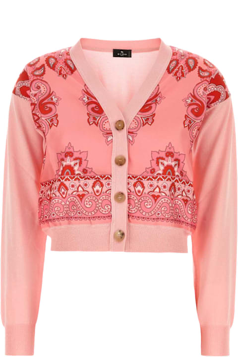 Etro for Women Etro Pink Cotton Blend Cardigan