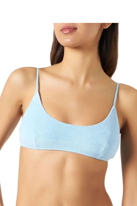 Homeware MC2 Saint Barth Woman Light Blue Terry Bralette Swimsuit