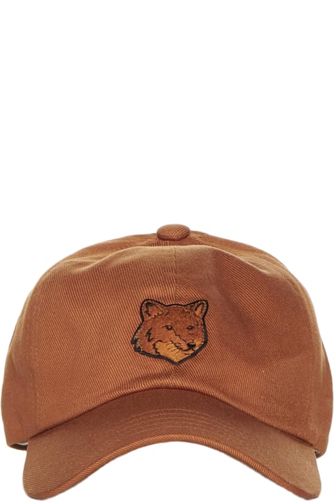 Hats for Men Maison Kitsuné Bold Fox Head Cotton Baseball Cap