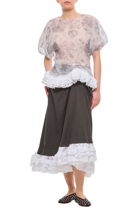 Molly Goddard Skirts for Women Molly Goddard Jules Cotton Midi Skirt
