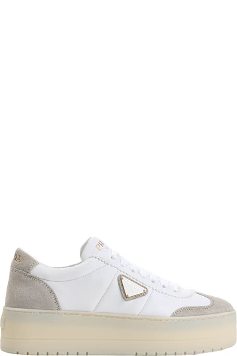 Prada Sneakers for Women Prada White Nappa Leather Sneakers