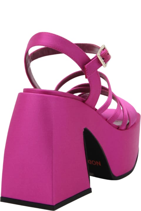 Nodaleto Shoes for Women Nodaleto Pink Satin Bulla Chibi Sandals