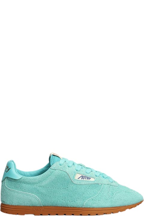 Autry Sneakers for Women Autry Windspin Sneakers In Green Suede