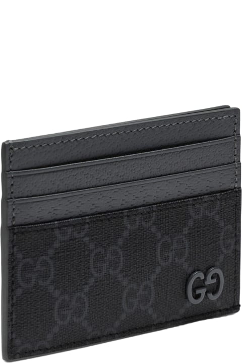 Fashion for Men Gucci Gg Supreme Black\/grey Fabric Card Holder